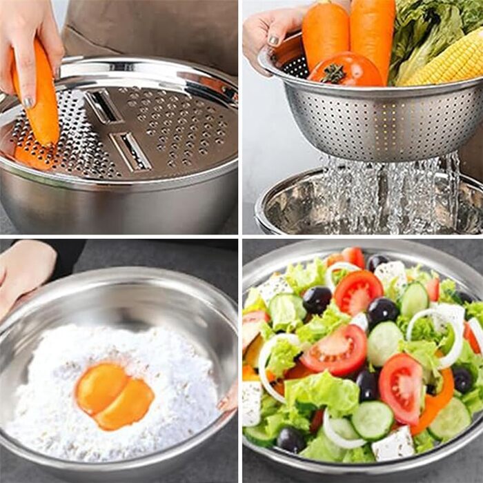 Мультифункціональна миска з нержавіючої сталі 3-в-1 HADAVAKA