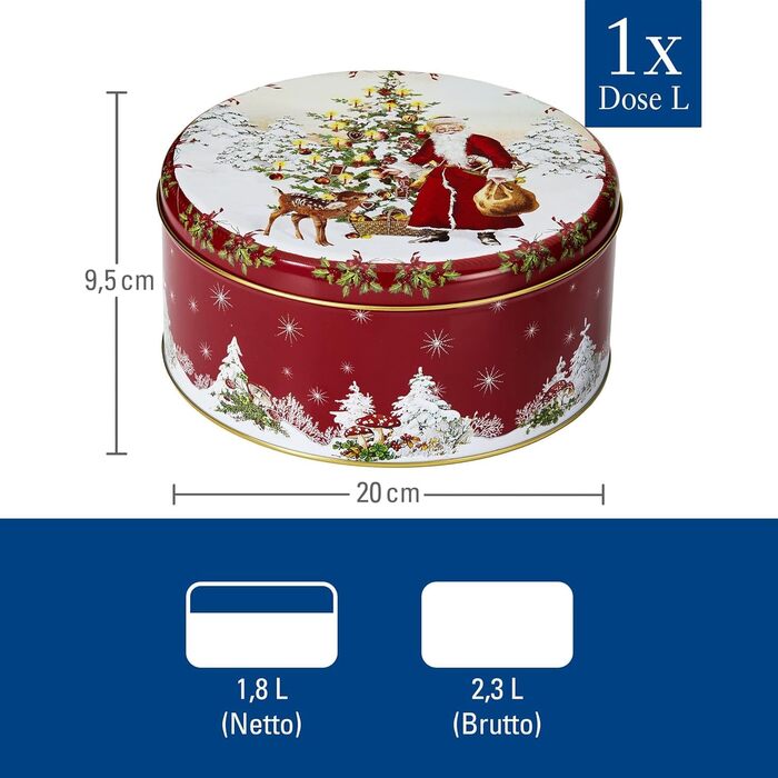 Набір з 3 різдвяних банок для печива, червоний Winter Collage Villeroy & Boch