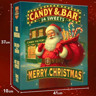 Різдвяний адвент-календар 2025 з 24 американськими солодощами Candy & Bar