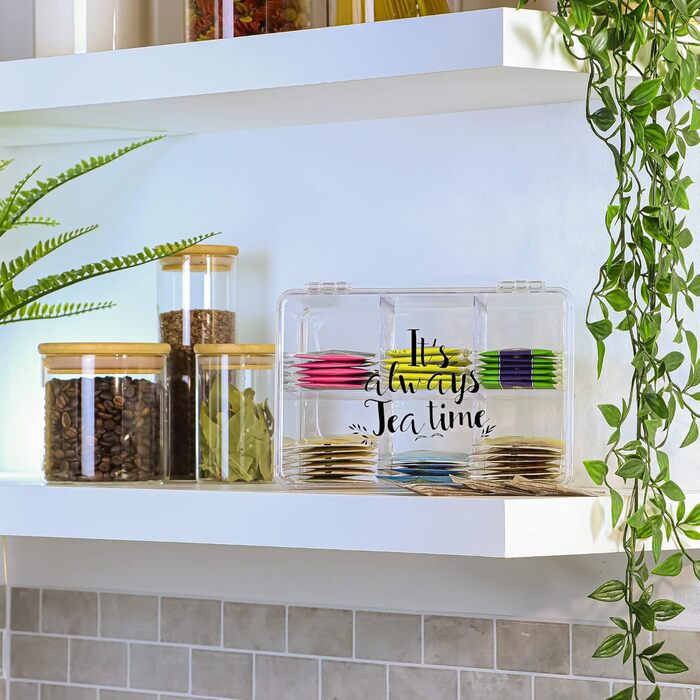 Органайзер для чайных пакетиков, 6 отделений, набор 2 предмета It's Always Teatime Com-Four