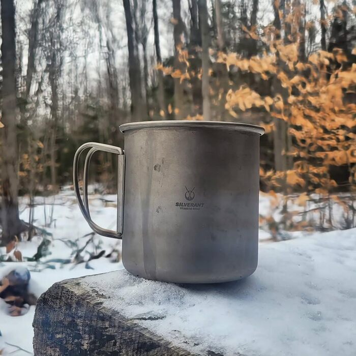 Серебряная титановая чашка 400 мл SILVERANT