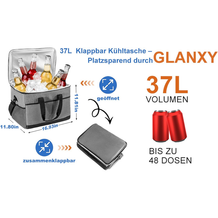 Термосумка 37 л Glanxy