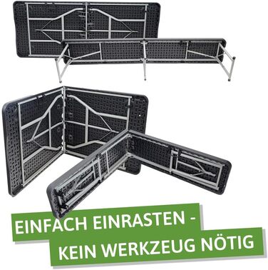 Набор стола и 2 скамейки для кемпинга novaterra