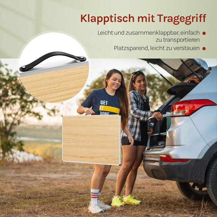 Раскладной кемпинговый стол 100 x 60 см WOLTU