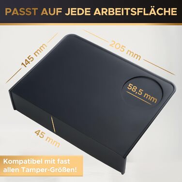 Килимок для трамбування силіконовий, чорний Barista Legends