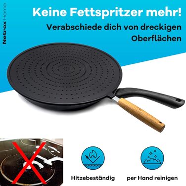 Силіконова сковорідки із захистом від бризок до 30 см Netrox