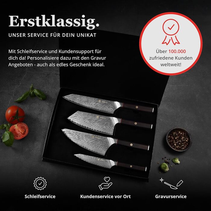 Кулінарний набір ножів з дамаської сталі Sycamore 6 ножів, 67 шарів, ядро VG10, твердість 602 HRC, ручки з клена, хлібний ніж із серрейторною заточкою, магнітний тримач для ножів, професійні кухонні ножі для точного нарізання (Culinary Asia)