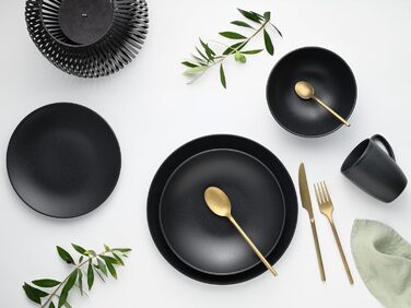 Набір посуду на 4 персони, 20 предметів, чорний Soft Touch Black Creatable