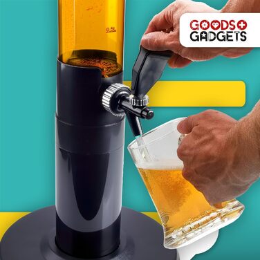 Система разлива пива и стойка для пива 3,5 л с охлаждением Премиальный диспенсер для напитков и пивная колонна для вечеринок Напиточная, разливочная и питьевая колонны Идеальный гаджет для пива и апероля (1 диспенсер для пива, 5 л)