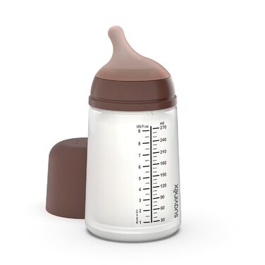 Силіконова дитяча пляшечка Zero Zero Anti-Colic Slow Flow (S), 0 місяців, пляшечка для новонароджених, годується грудним вигодовуванням, 180 мл (270 мл - середній потік (M), глибокий)