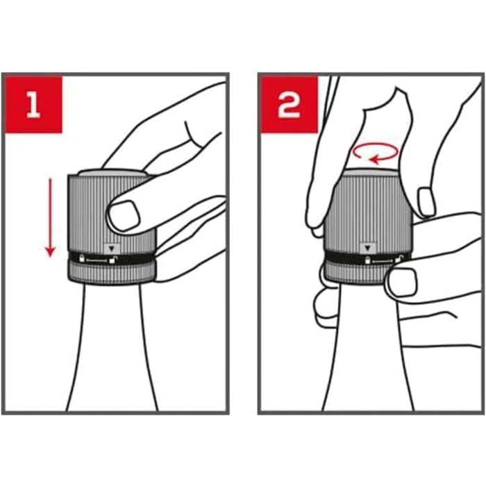 Пробка для шампанського - Для герметичної герметизації та зберігання відкритих пляшок ігристого вина - Гарантія 5 років - Винний подарунок - (карбон)