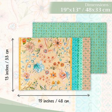 Бавовняні килимки для серветок, набір з 4 шт. , декоративні килимки для серветок, пасхальні килимки, що миються, для свят, вечерь, весни, літа (33 см x 48 см) (019 - Розкішний лофт - Персиковий), 39Hermine 100