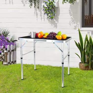 Стол для кемпинга черный Relaxdays