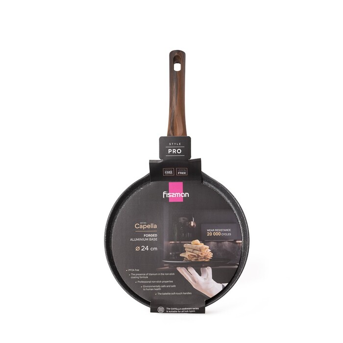 Сковорідка Fissman для млинців CAPELLA 24 см алюміній з антиприг. покриттям (14949)