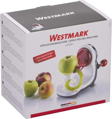 Очищувач/різак/серцевина Westmark з присоскою, 30,5 x 10,5 x 13 см, нержавіюча сталь/алюміній, Apple Dream, зелений/сріблястий, 11442260 (пластик з ніжкою)