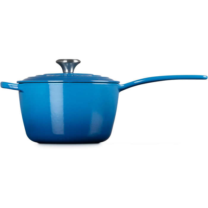 Чугунный сотейник Ø 18 см, 1,8 л с крышкой, синий Марсель Signature Le Creuset