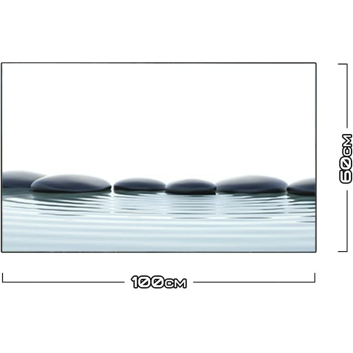 Дизайнерський кухонний фартух з алюмінієвого композиту, кухонний фартух, товщина 3 мм, 60x100 см, (Waterstones)