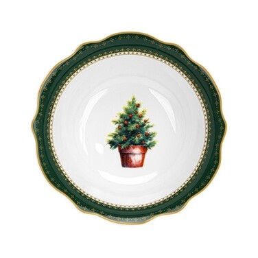 Салатник Fissman 15,5x5 см CHRISTMAS EVE фарфор (13758)
