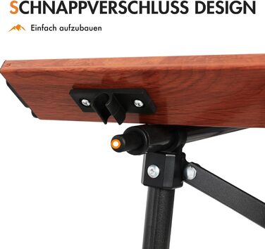 Складной походный стол для кемпинга коричневый Portal