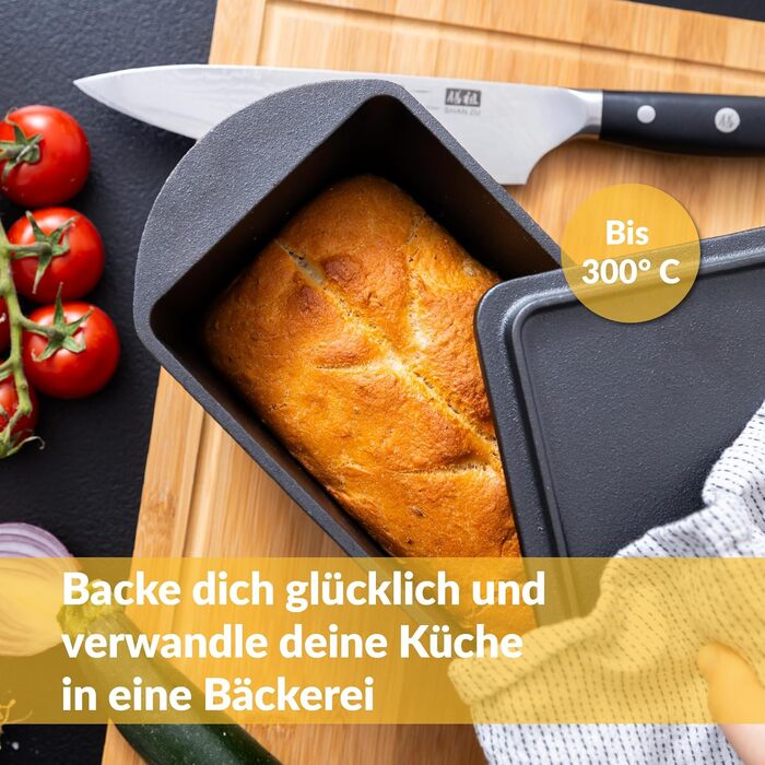 Чавунна форма для випікання  хліба 3 л прямокутна з кришкою Chefarone