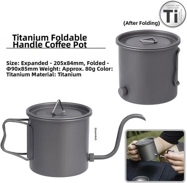 Титановый производный чайный набор 5 предметов NiuLumea