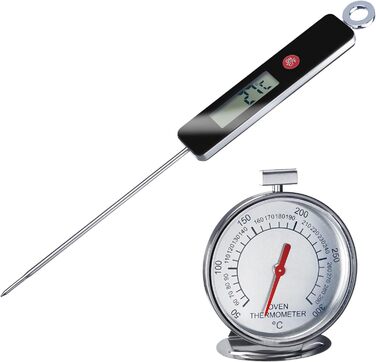 Термометр для проколів Westmark, діапазон вимірювання від 0 C до 200 C / від 32 F до 392 F, нержавіюча сталь/пластик, сріблястий/чорний/червоний, 12782280 (у комплекті, стандартна функція)