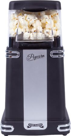 Машина для попкорну в ретро дизайні, чорний Gadgy