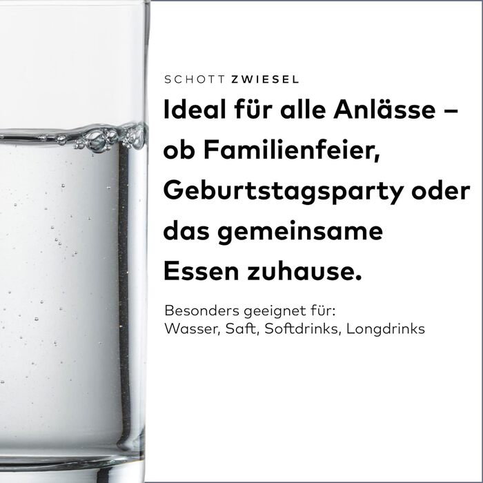 Пивная кружка SCHOTT ZWIESEL Convention 0,2 л (набор из 6 шт.), простой пивной бокал для пива Pilsner, бокалы из тританового хрусталя, пригодные для мытья в посудомоечной машине, Сделано в Германии (арт. No 175500) (стакан для воды - 0,255 л, комплект с р