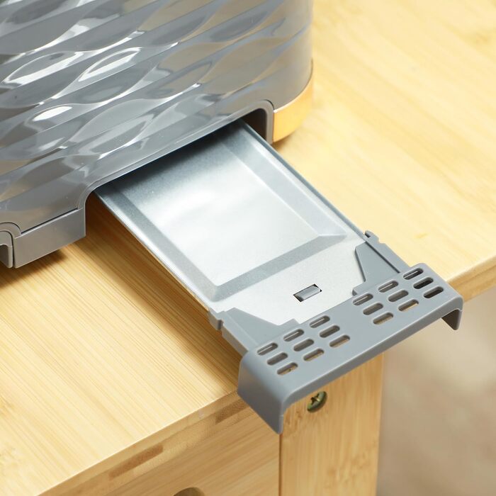 Набір для сніданку HOMCOM Kettle Toaster Set з чайником 1,7 л, тостером на 4 скибочки, 2200 Вт, 7 рівнів підсмажування, розморожуванням, розігріванням та піддоном для крихт, термостатом Otter, кремово-білим (сірим)