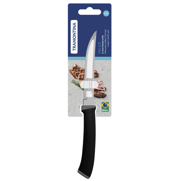 Ніж для стейку Tramontina Felice black, 112 мм (7096817)