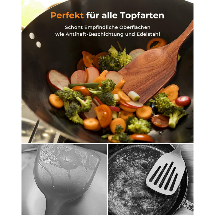 Набір кухонних аксесуарів із натурального тикового дерева 10 предметів Mooues