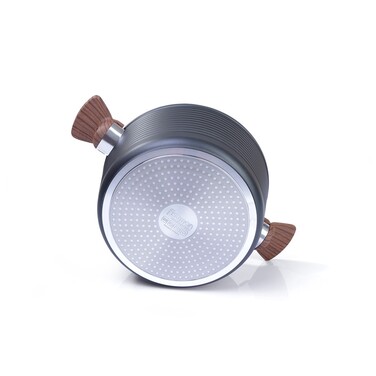 Каструля Fissman DIAMOND GREY 20x10 см / 2,6 л зі скляною кришкою (14304)