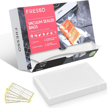 Вакуумні пакети 100 пакетів 15 x 25 см Fresko