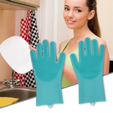 Рукавички для миття посуду 16 x 34 см Helweet