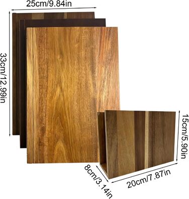 Набір із 3 кухонних обробних дощок Zasdvn