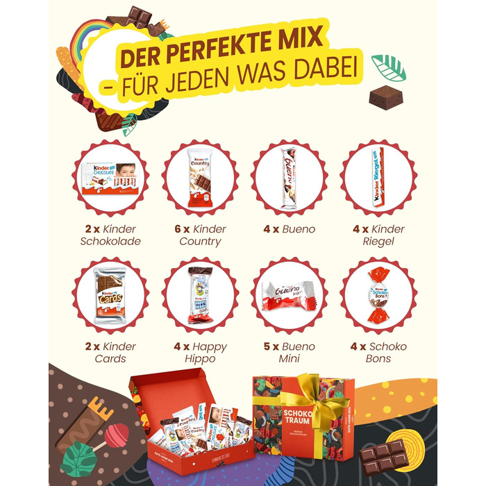Коробка конфет с шоколадом, 31 предмета Kinder