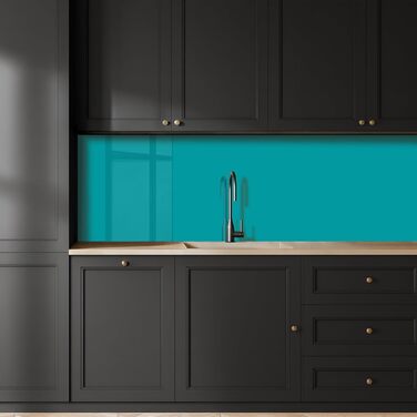 Кухонний фартух 60x250 см, самоклеючий фартух, кухонний фартух, кухонний фасад, самоклеючі кухонні фартухи - Осінь (Синій - Однотонний, 60 x 350 см)