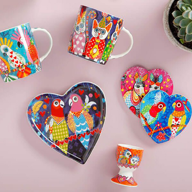 Подставка под чашку Maxwell & Williams Chatter LOVE HEARTS, керамика, 10 х 9,5 см