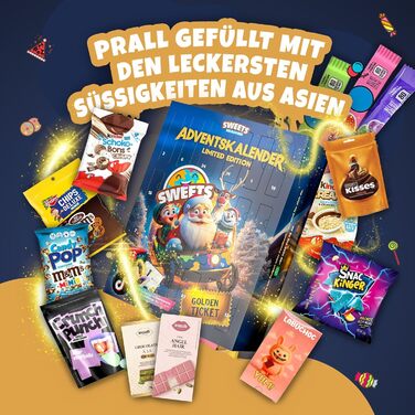 Адвент-календар 2025 XXL американські солодощі та снеки, 24 предмети Sweets aus aller Welt