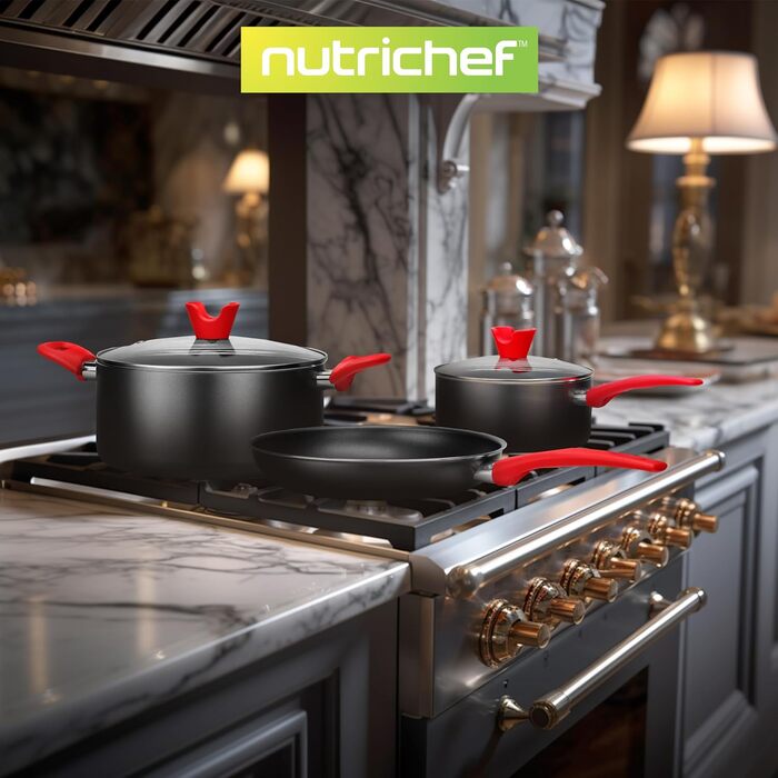 Набір із 8 антипригарних форм для випікання NutriChef, придатний для миття в посудомийній машині та штабелювання, включаючи форму для мафінів, форму для піци, рознімну форму тощо, набір для випікання, придатний для використання в духовці, без PFOA, PFOS т
