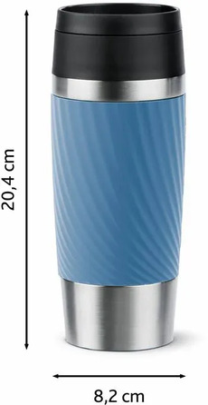 Tefal Термочашка Travel Mug Classic Twist, 360мл, нержавіюча сталь, блакитний