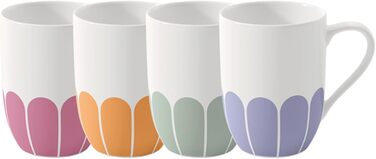 Набор из 4 чашек для кофе 290 мл, разноцветные Fleur Villeroy & Boch