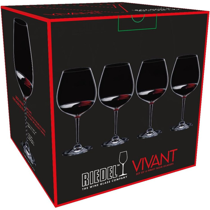Келих для червоного вина 0,75 л, набір 4 предмети, Vivant Riedel