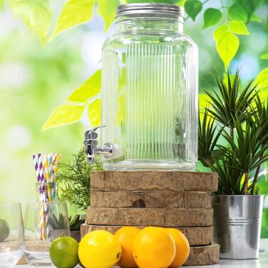 Скляний диспенсер для напоїв з краном 5,5 л The Vintage Company