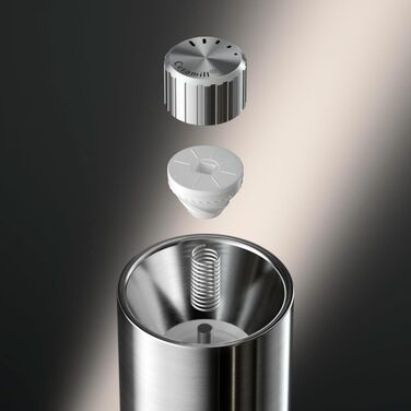 Млинок для спецій WMF Signature Pro, керамічний млинок, регульований рівень помелу, легке наповнення, млинок для солі та перцю, магнітна кришка для захисту аромату, нержавіюча сталь, 0604036030