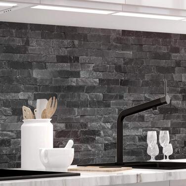 Самоклеючий кухонний фартух StickerProfis Pro STONE WALL Luxury 60 x 280 см DIY - Зроби сам ПВХ бризкозахисний екран В 60 см x Ш 280 см Pro