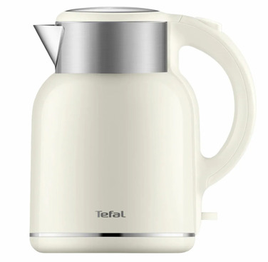 Tefal Електрочайник Thermo Protect XL, 1.9л, пластик, нержавіюча сталь, бежевий