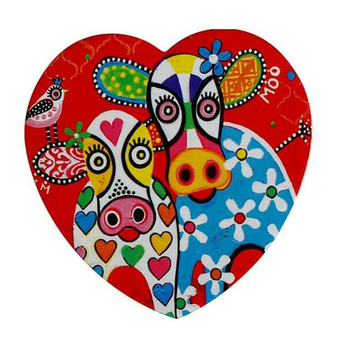 Подставка под чашку Maxwell Williams Happy Moo Day LOVE HEARTS, керамика, 10 х 9,5 см