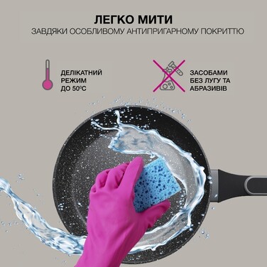 Сковорода для жарки Fissman LAURA 28x5,4 см алюминий с антипригарным покрытием (14474)