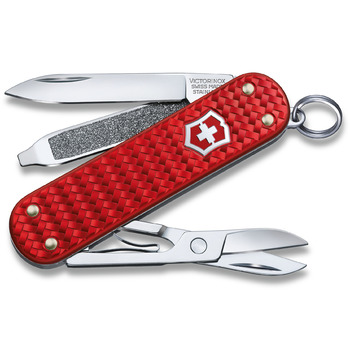 Нож швейцарский 5 функций, 58 мм, Victorinox Classic SD Alox Iconic Red